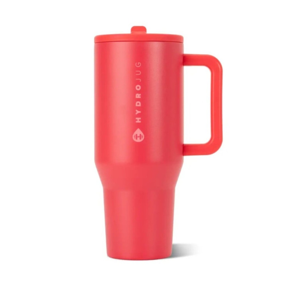 HydroJug Traveler 32 oz Tumbler Fruit Punch Coral Leakproof Straw Cup